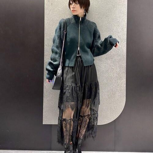 リアルバイニットコーデ！深めの...