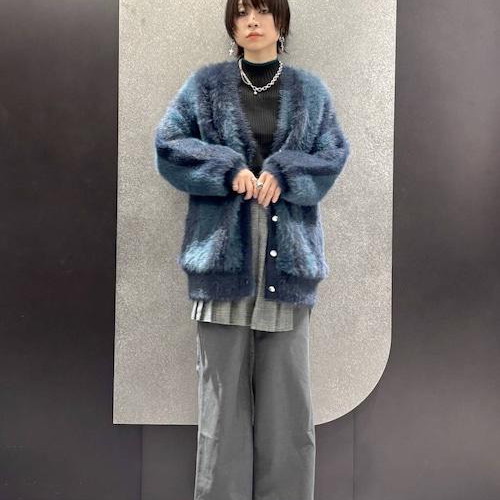 緩めに着れるカーディガン！毛足...