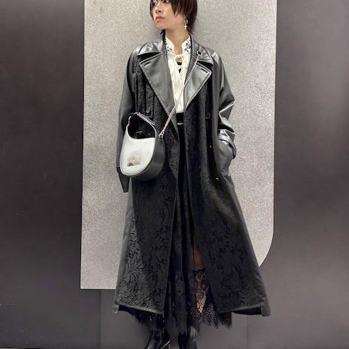 ロングコートコーデ‍⬛166c...