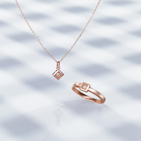 【ヴァンドーム青山】ブラウンダイヤモンドネックレス・リング