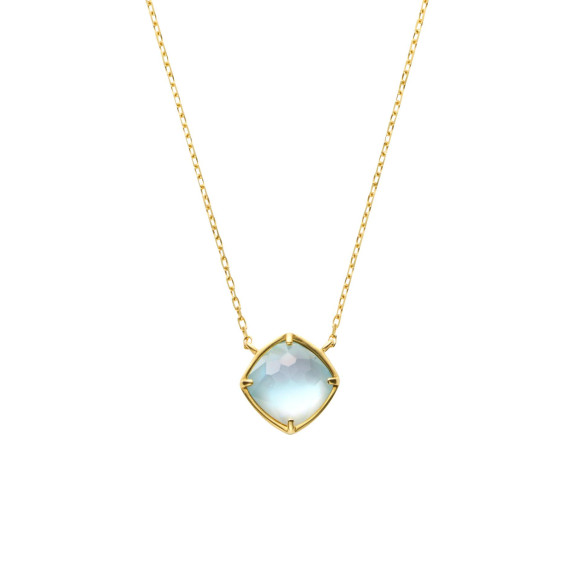 【ヴァンドーム青山】ブルートパーズシェルネックレス