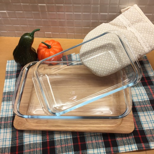ガラス耐熱トレー皿でお料理♪
