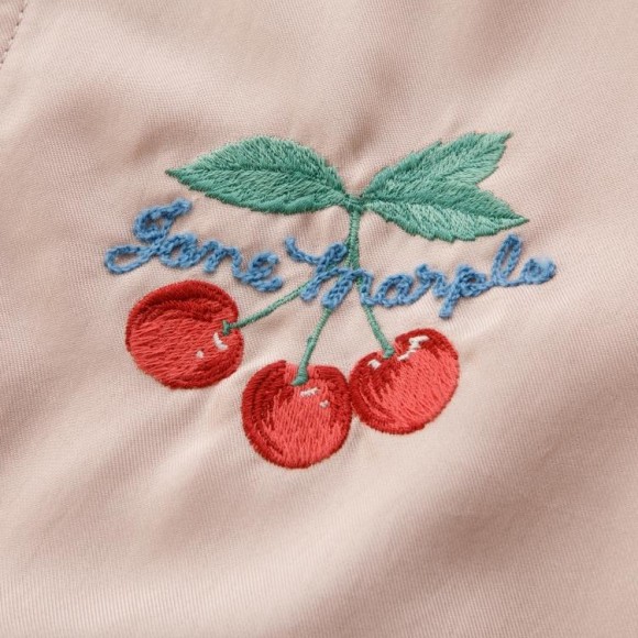 Jane Marple】Cherry embroidery フライトジャケット | ベビー ピンク ...