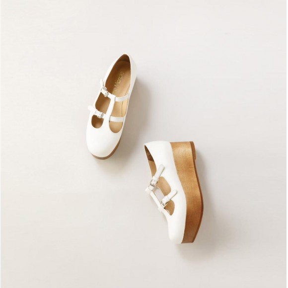 Jane Marple ウッドソール2ストラップシューズ ベビー ピンク ムーン ショップニュース 仙台parco パルコ