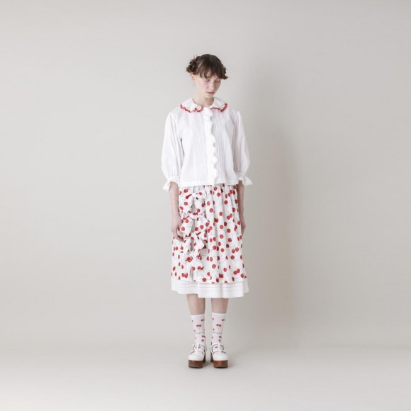 Jane Marple Cherry Embroideryカラーブラウス ベビー ピンク ムーン ショップニュース 仙台parco パルコ