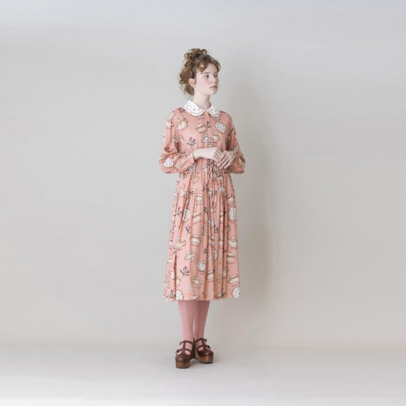 JaneMarple tea for two embroidery dress - ロングワンピース