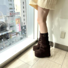 \厚底ウェッジソールブーツとカバーがセットになった2wayブーツ!/
