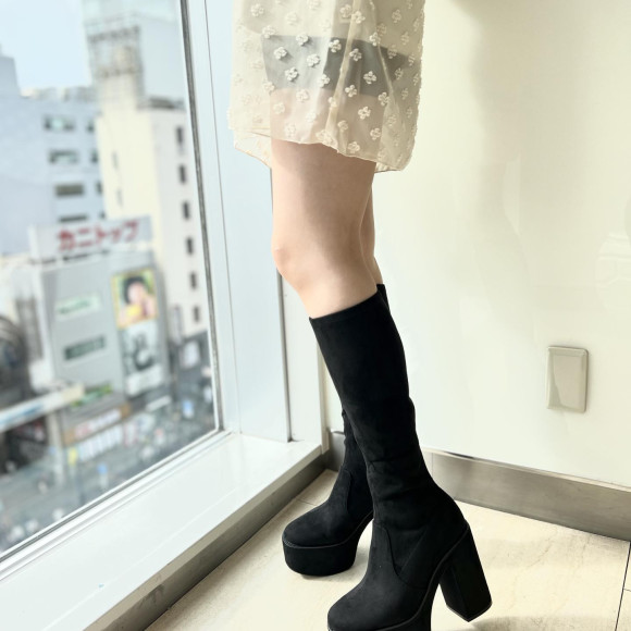 厚底ロングブーツ