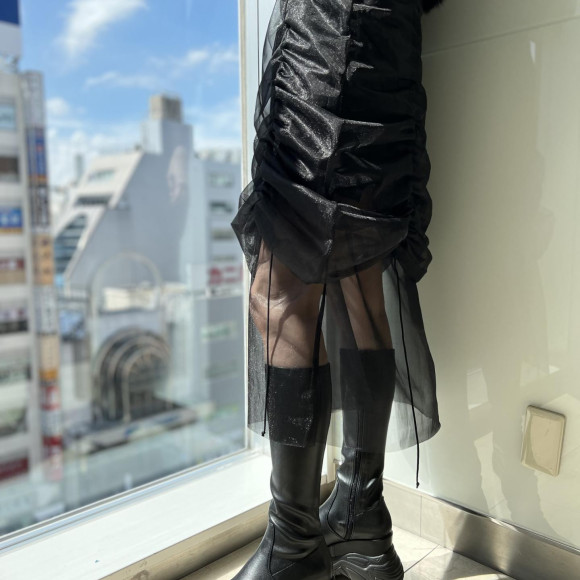 厚底ラバーStormストレッチロングブーツ