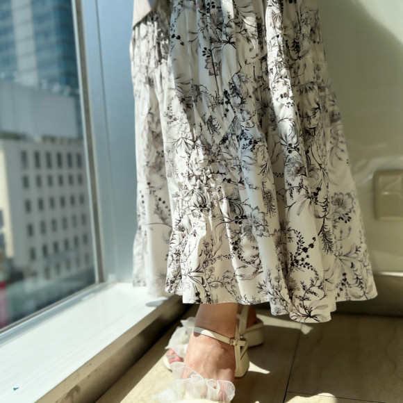 フリルストラップヒールサンダル♪