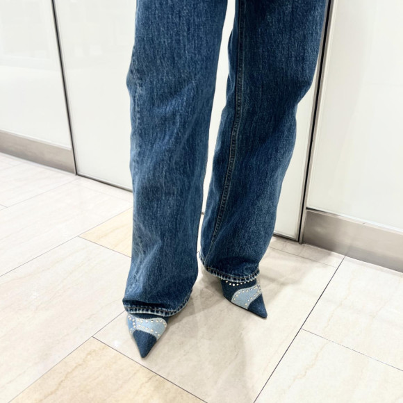 Patchwork x Decostone Mule Pumps