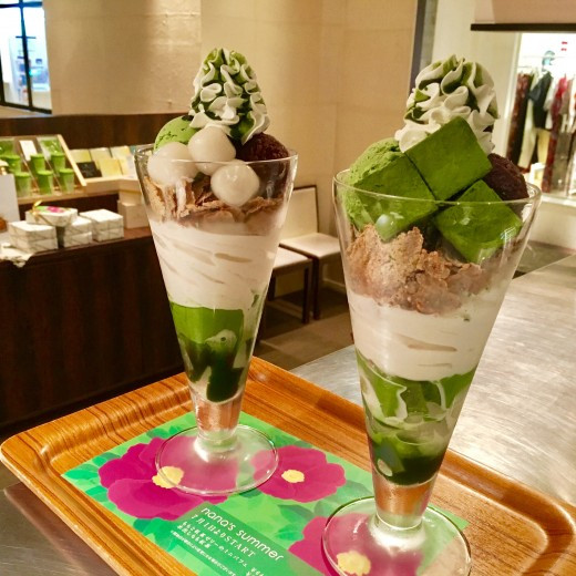 抹茶白玉パフェ＆抹茶生チョコレートパフェ♪
