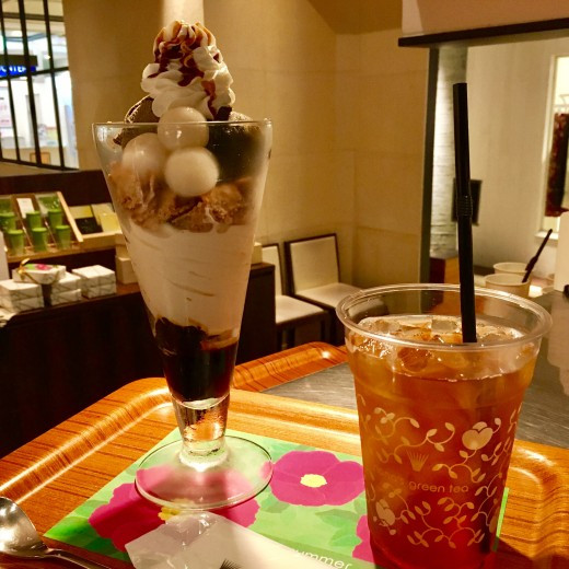 ほうじ茶白玉パフェ＆水出しほうじ茶♪