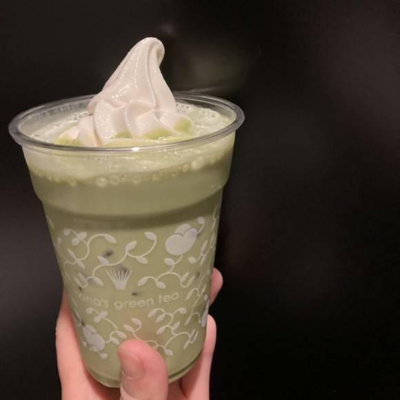 玄米抹茶ソフトクリームラテ