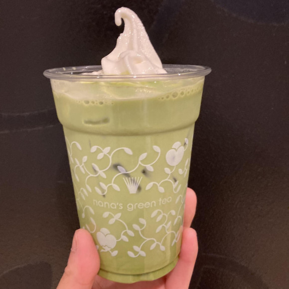 玄米抹茶ソフトクリームラテ
