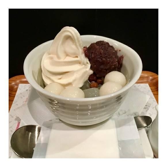 ソフトクリームあんみつ