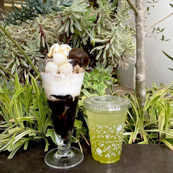 ほうじ茶白玉パフェ