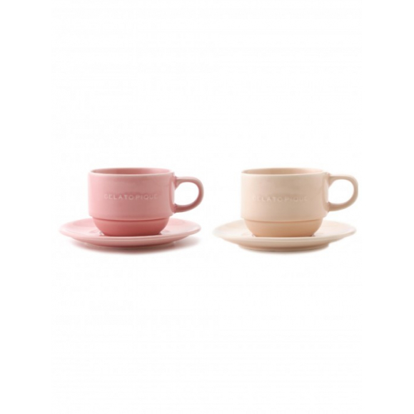 最終価格 希少✴︎新品✴︎食器【ジェラートピケ】コーヒーカップ 2 カップ&ソーサー ジェラートピケ 2個セット] 食器 ボウル ねこ キャット お皿