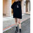 【MLB】 Embroidered emblem logo Buklet knit dress