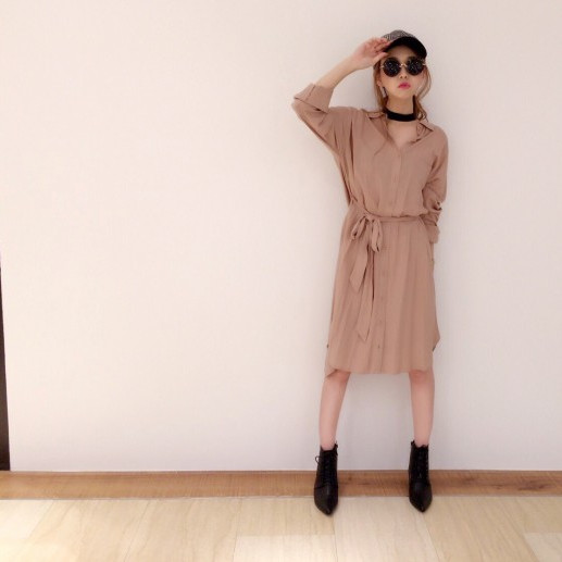 羽織でも使える♡シャツワンピ