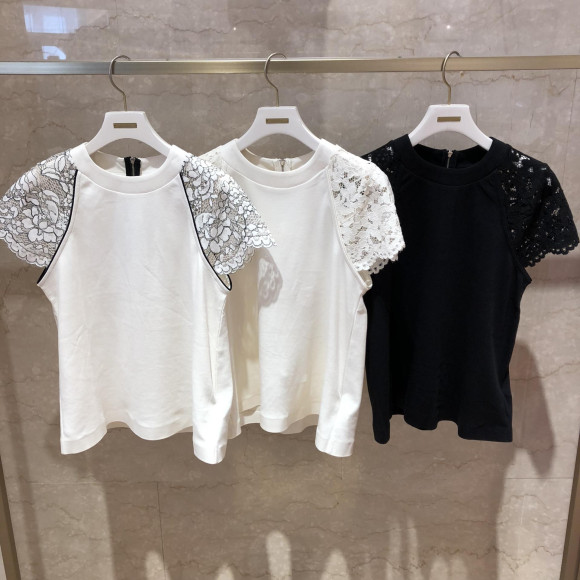 新作♡スリーブレースカットソー