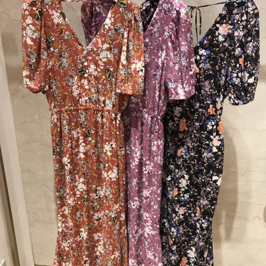 花柄♡ロングワンピ