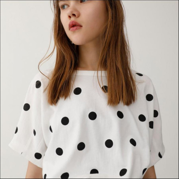 FRONT TWIST POLKA DOT TOP