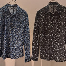 ロックでクールな長袖の柄シャツ
