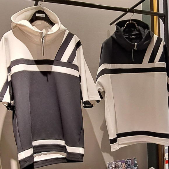 大人気Sライン半袖パーカー