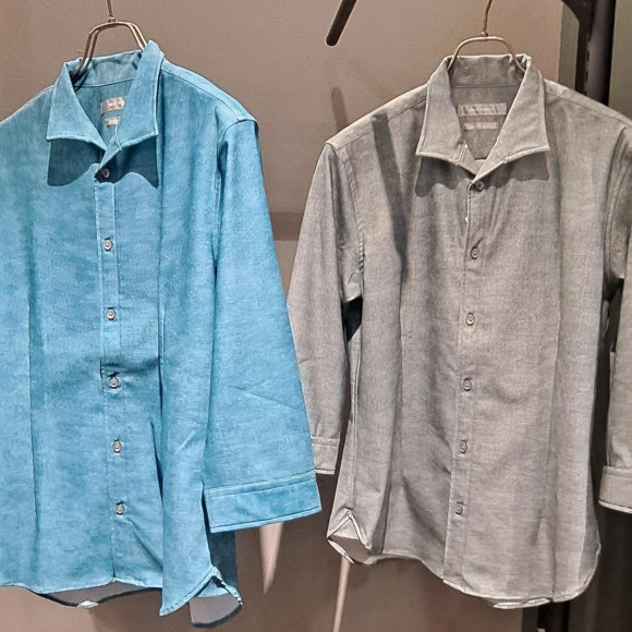 夏色の７分袖シャツで体もひんやり