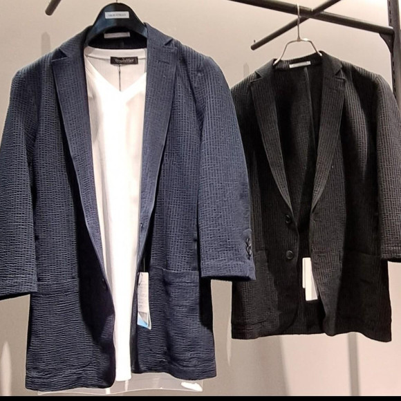 涼しくオシャレな７分袖ジャケット