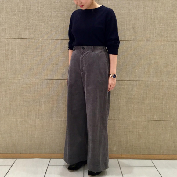 ストレッチコーデュロイワイドPANTS