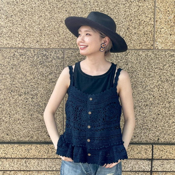 カパかぎ針フレアキャミソール