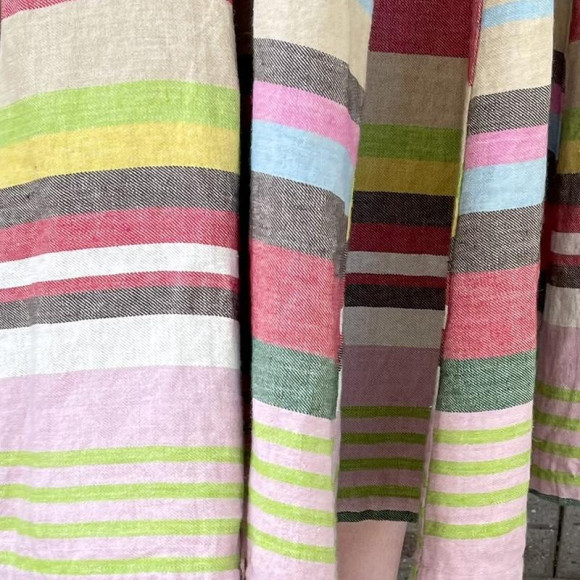 インドリネンツイルのマルチ縞イージースカート