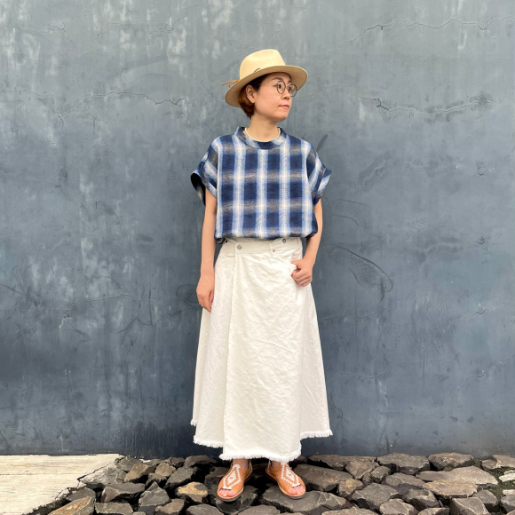 インドリネンツイルのシャドーチェックMキャミ