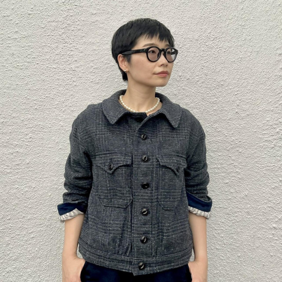 コットンツイードのアニーブルゾン
