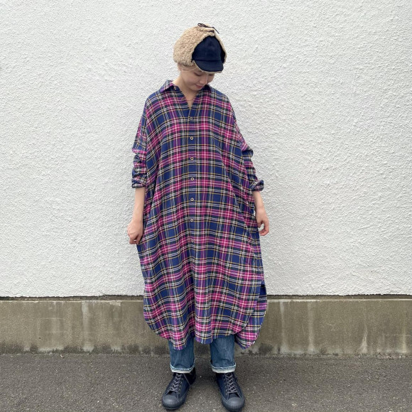 インドネルのビッグシャツドレス