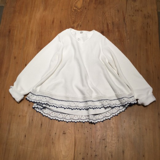 コットンニットかぎ針Tシャツ