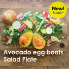 New menu ★Avocado egg boat salad plate