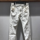 1PIU1UGUALE3 RELAX White Damaged Denim