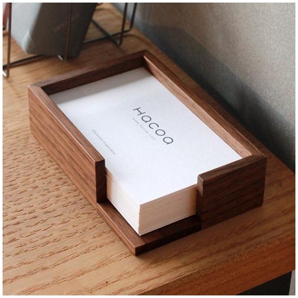 名刺・ショップカードに最適な木製カードトレイ「Card Tray」