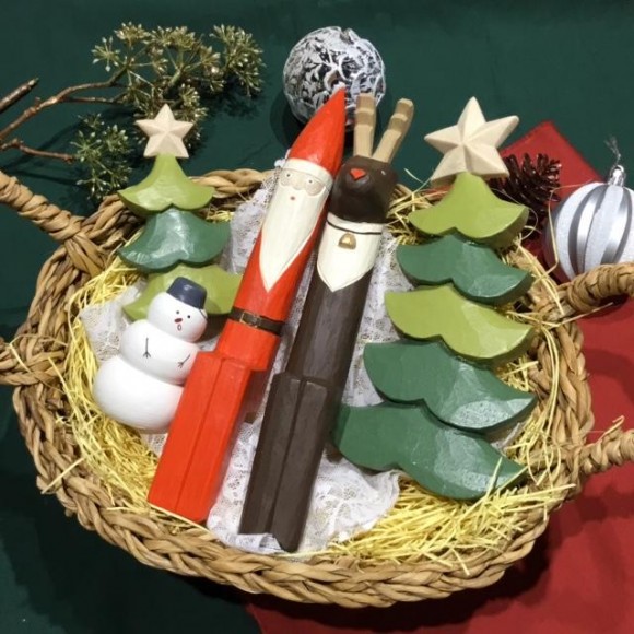 手づくりの木彫り動物【ぽれぽれクリスマスシリーズ】