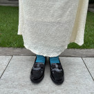 HARUTA enamel ribbon loafer