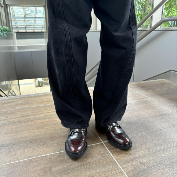 HARUTA 　メンズビット付きスリッポンシューズ