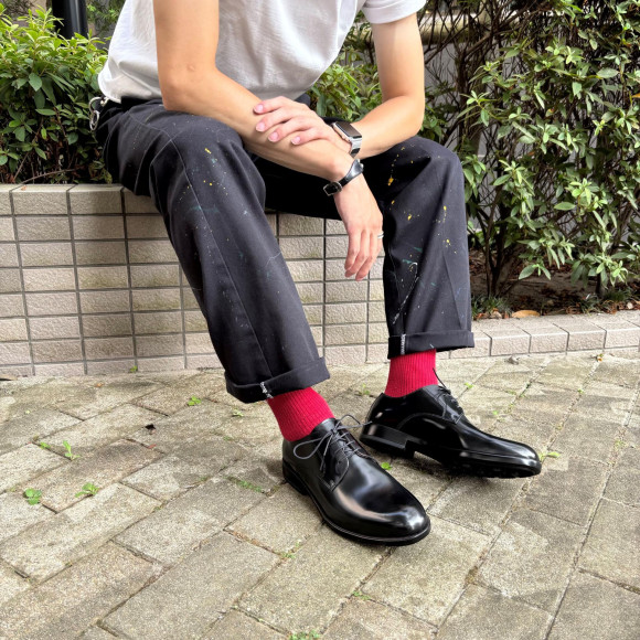 HARUTA 　Men'sプレーントゥレースアップシューズ