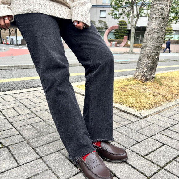 HARUTA　ソフト素材のスコッチガードコインローファー