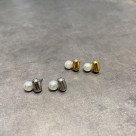 [Metal Allergy] Mini metal pearl pierced earrings/surge Carsten Less