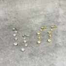 ビジュー メタル ロング ピアス