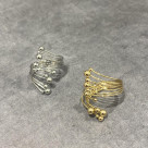Wave metal ball ring