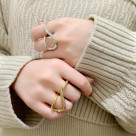 メタル　ダブルフィンガ―リング